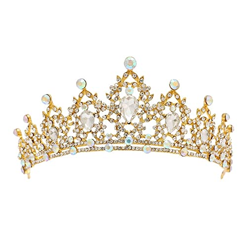 Diamond Tiara Strassblume Gold Hochzeit Tiara Kronbraut Tiara von KXQYIKYI