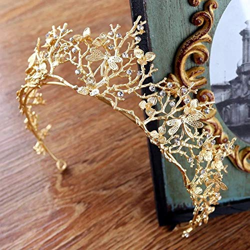 Diamond Tiara Vintage Gold Hochzeit Brautkronhaarzubehör Dragonfly Tiara Brautjungfer Mädchen Strass Tiara Crown Tiara Diamond Tiara Vintage Gold Hochzeit Brautkronhaarzubehör Dragonfly Tiara Brautjungfer Mädchen Strass Tiara Crown Tiara von KXQYIKYI