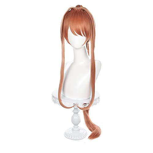 Doki doki literaturclub monika wigs ddlc 110cm lang hitzebeständiges synthetisches haar perucas anime cosplay wig +wig cap von KXQYIKYI