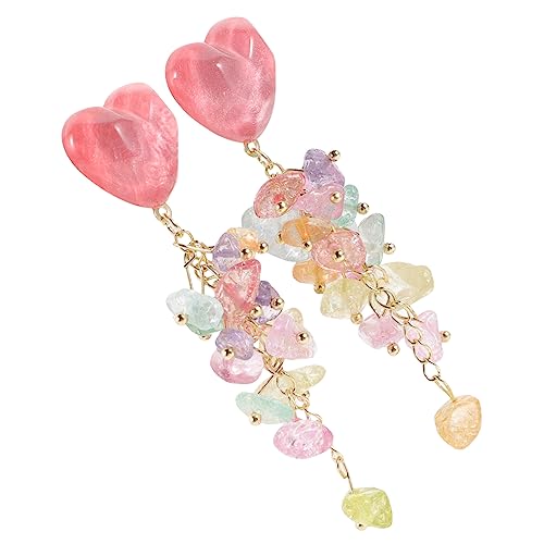 Einzigartiges Herz Dangle Liebe zu Frauen Steinperlen Ohrringe Valentinstag Accessoire von KXQYIKYI