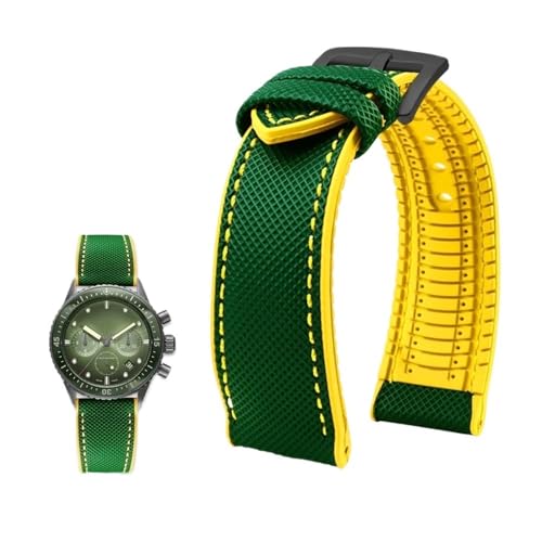 Fit für Longines Seiko Water Ghost Hamilton Serie Nylon Gummi -Bottom -Uhr -Gurt 20mm 22mm 23 Gurt Männer weiche wasserdichte Handgelenkband von KXQYIKYI