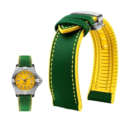 Fit für Longines Seiko Water Ghost Hamilton Serie Nylon Gummi -Bottom -Uhr -Gurt 20mm 22mm 23 Gurt Männer weiche wasserdichte Handgelenkband von KXQYIKYI