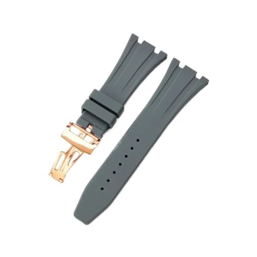 Fit für Seiko AP Royal Oak Watch Armband Silikon Orange Grün Blau 15400/26331/15500 wasserdichte Männer Frauen Gummi 28mm Uhren Bänder 28mm Uhrenbänder von KXQYIKYI
