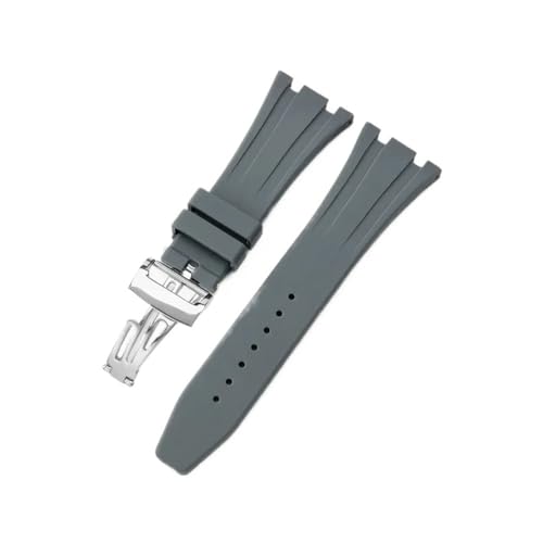 Fit für Seiko AP Royal Oak Watch Armband Silikon Orange Grün Blau 15400/26331/15500 wasserdichte Männer Frauen Gummi 28mm Uhren Bänder 28mm Uhrenbänder von KXQYIKYI