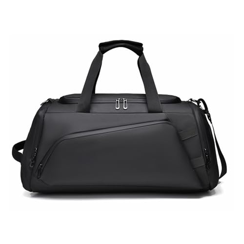 Fitnessbeutel Männer trocken und nasse Trennung mit 1 Umhängetasche Training Sporttasche große Kapazität Gepäck Rucksack Reisetasche (D) von KXQYIKYI