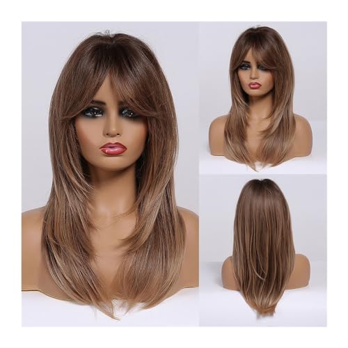 Frauen Perücken hohe Temperatur täglich Cosplay Verwenden Sie kurze Pixie-Schnittperücken dunkelbraunes natürliches Haar, die gerade synthetische Perücke für schwarze Frauen Perücken für Frauen von KXQYIKYI