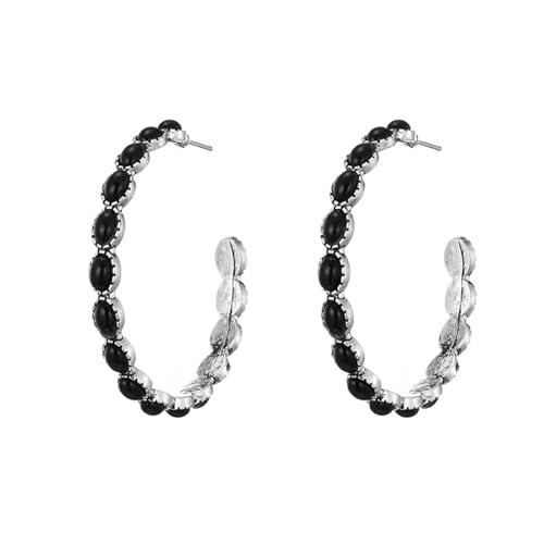 Gestüt Perlen Hoop für Frauen rund Boho Vintage Ohrringe von KXQYIKYI