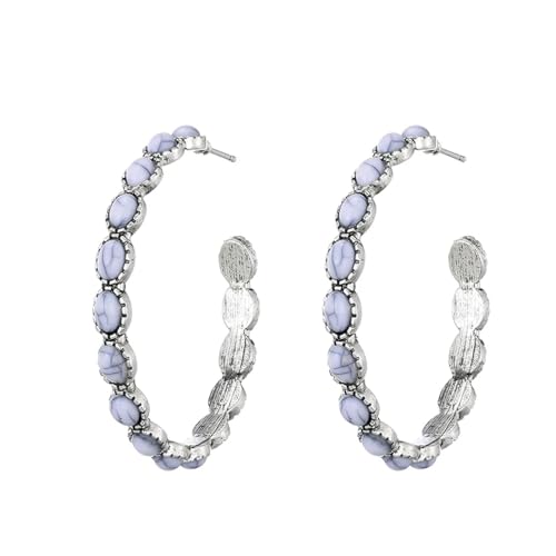 Gestüt Perlen Hoop für Frauen rund Boho Vintage Ohrringe von KXQYIKYI