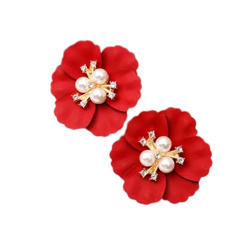 Große Perlenblume Vintage Crystal Damen Ohrstolder Hochzeitsfeier Geburtstagsgeschenk High-End-Ohrringe von KXQYIKYI