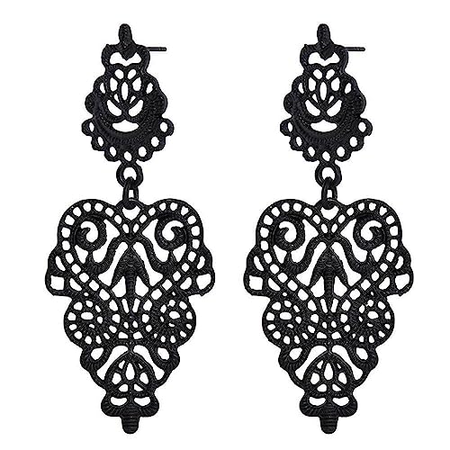 Haarschmuck Krone Tiaras für Frauen Frauen Barockkristallkronen Tiara Vintage Strasskronen Kronen Diadems Stirnbänder Braut Hochzeit Haarzubehör Mode Schmuck (Farbe: Dangle Ohrringe) von KXQYIKYI