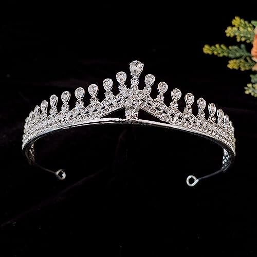Haarschmuck Krone Tiaras für Frauen Hochzeit Kronhaar Schmuck Braut Haarzubehör Frauen Barockkronen -Strass -Strass -Kristalltiaras Königin Party Schmuck (Farbe: Krone 6) von KXQYIKYI