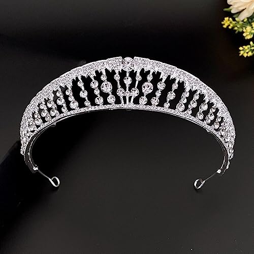 Haarschmuck Krone Tiaras für Frauen Hochzeit Kronhaar Schmuck Braut Haarzubehör Frauen Barockkronverseston von KXQYIKYI