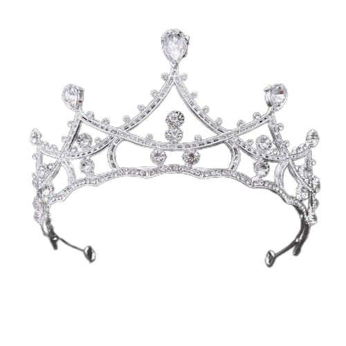 Haarschmuck Krone Tiaras für Frauen Hochzeit Kronhaar Schmuck Braut Haarzubehör Frauen Barockkronverseston von KXQYIKYI