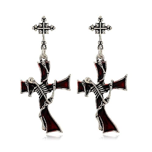 Haarschmuck Krone Tiaras für Frauen Mode Schädel Krone Halloween Schmuck für Frauen Mädchen Prinzessin Party Cospaly Stirnbänder Strass Tiaras Silber Farbe Haarbänder Farbe: E5, Größe: Tiar von KXQYIKYI