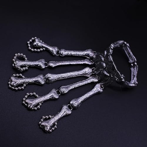 Haarschmuck Krone Tiaras für Frauen Mode Schädel Krone Halloween Schmuck für Frauen Mädchen Prinzessin Party Cospaly Stirnbänder Strass Tiaras Silber Farbe Haarbänder Farbe: W4, Größe: Diad von KXQYIKYI