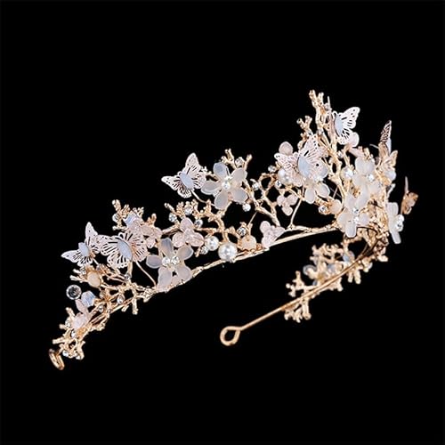 Haarschmuck Krone Tiaras für Frauen Schmetterling Hochzeitsfest Crown Braut Kopf montiert Schmuckparty Legierung Backkrone Großhandel Großhandel von KXQYIKYI