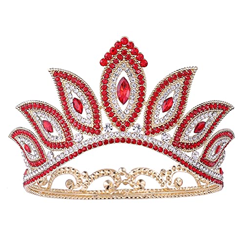 Haarzubehör Tiara Crown für Frauen Royal Queen Mode Wunderschöne Kristall Hochzeit Brauttiaras und Kronen Stirnbänder Festzug Haarzubehör Gold Gold Haarzubehör Tiara Crown für Frauen Royal Queen Mode Wunderschöne Kristall Hochzeit Brauttiaras und Kronen Stirnbänder Festzug Haarzubehör Gold Gold von KXQYIKYI