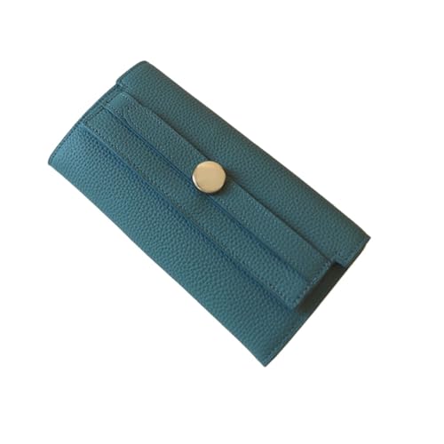 Handtaschen aus echtem Leder Brieftaschen Frauen Visitenkartenetui Rindsleder Geld Clips Geldbörsen auf Abendtaschen Geld (Größe: schwarz), One Color, Blue von KXQYIKYI