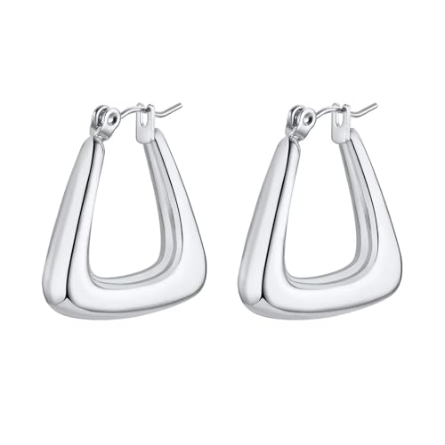 Hölzerohrringe dicke runde Hoop -Ohrring -Frauen Geometrische minimalistische Hochzeit Boho Party von KXQYIKYI