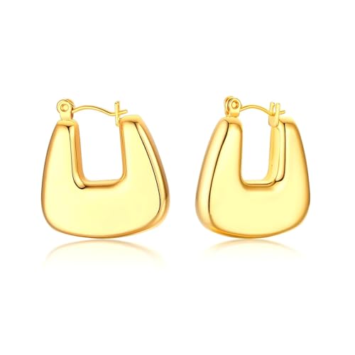 Hölzerohrringe dicke runde Hoop -Ohrring -Frauen Geometrische minimalistische Hochzeit Boho Party von KXQYIKYI