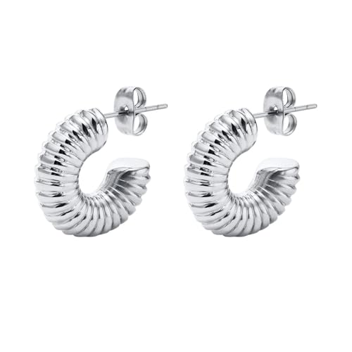 Hölzerohrringe dicke runde Hoop -Ohrring -Frauen Geometrische minimalistische Hochzeit Boho Party von KXQYIKYI