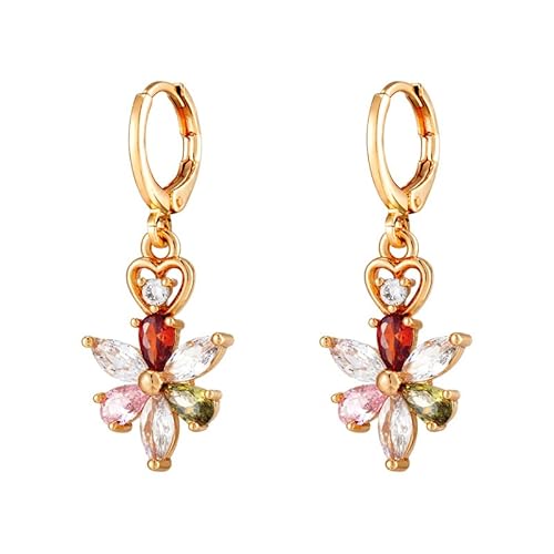 Hoop Kristallkranzschmuck mit Anhänger für Mädchen und Damen Frauen Ohrringe geeignet von KXQYIKYI