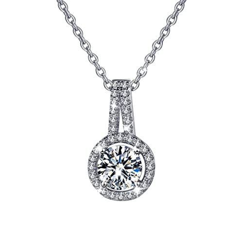 KXQYIKYI 1CT Moissanit Halskette Anhänger für Frauen rein Silber 925 Schmuck elegant KXQYIKYI 1CT Moissanit Halskette Anhänger für Frauen rein Silber 925 Schmuck elegant von KXQYIKYI
