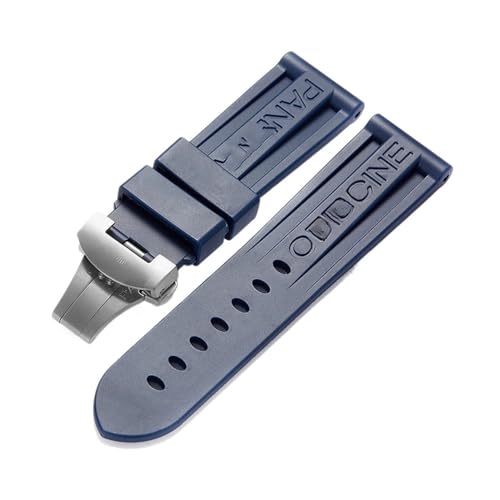 KXQYIKYI 24 -mm -Gummi -Uhr -Band fit für Panerai Pam Gurt Schwarz Silikongürtel Schmetterling Klasze Klappschnalle Withlogo Männer Uhr Accessoires Uhrenzubehör KXQYIKYI 24 -mm -Gummi -Uhr -Band fit für Panerai Pam Gurt Schwarz Silikongürtel Schmetterling Klasze Klappschnalle Withlogo Männer Uhr Accessoires Uhrenzubehör von KXQYIKYI