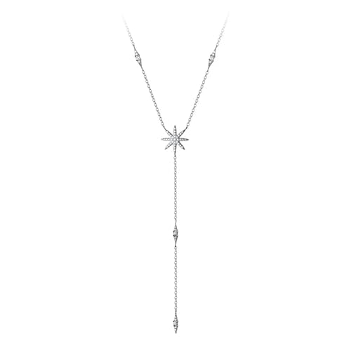 KXQYIKYI 925 Klare funkelnde Sterne Halskette Herzen Anhänger für Frauen Schmuck KXQYIKYI 925 Klare funkelnde Sterne Halskette Herzen Anhänger für Frauen Schmuck von KXQYIKYI