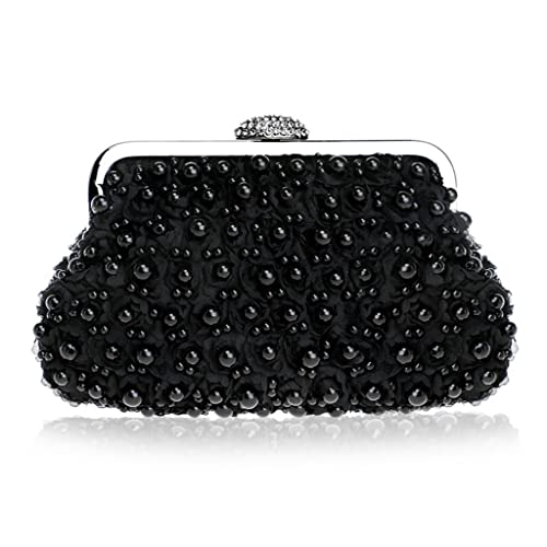 KXQYIKYI Abendtaschen Frauen Clutch Bags Abend Clutch Bags Hochzeit Braut Handtasche Perlen Perlen Spitzen Mode -Strassbeutel (e) von KXQYIKYI