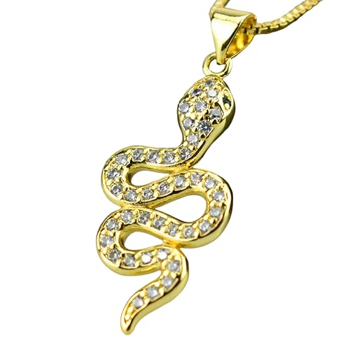 KXQYIKYI Accessoires gefüllte Schlangen Halskette für Frauen und Männer, mehrfarbige Schlangen Halskette Tieranhänger exquisit von KXQYIKYI