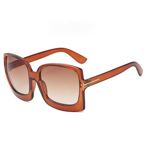 KXQYIKYI Big Frame Fashion Oversized Sunglasses Women Plastic Female Gradient Sun Glasses UV400 von KXQYIKYI