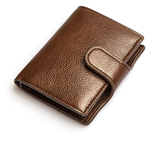 KXQYIKYI Brieftasche Frauen kleine Unisex Vintage Solid Money Bag Leder Männer Kartenhalter Smart Slim Ladies Kartenkoffer von KXQYIKYI