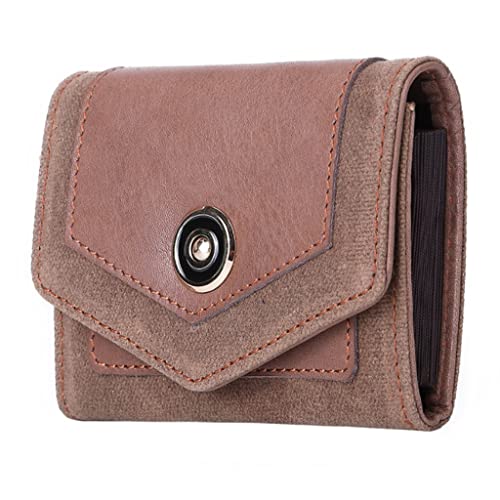 KXQYIKYI Brieftasche Kurze Ölwachs -Leinwand Spleißen gegen Scan -Organ -Kartenkartenbeutel für Männer und Frauen von KXQYIKYI