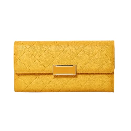 KXQYIKYI Business Money Clips Frauen echte Geldbörsen Brieftaschen blockieren Brieftaschen Abendbeutel Kartenkoffer (Größe: Gelb) von KXQYIKYI