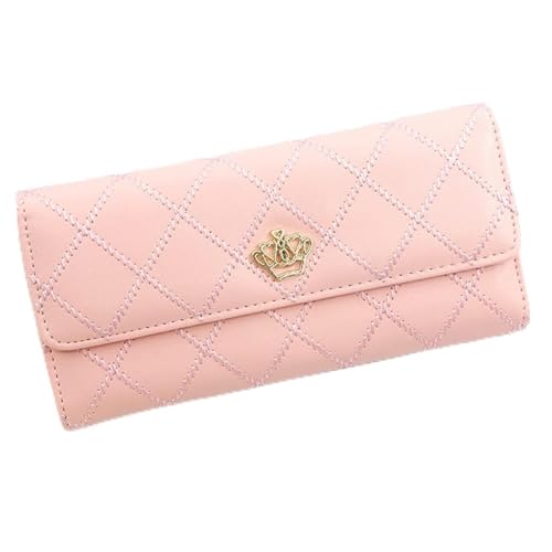 KXQYIKYI Dame Lady Clutch Leder Plaid HaSp Wallet Wallet Langlänge Kartenhalter Telefonbeutelbeutel (blau, 19,3 cm*9,5 cm*2,5 cm) von KXQYIKYI