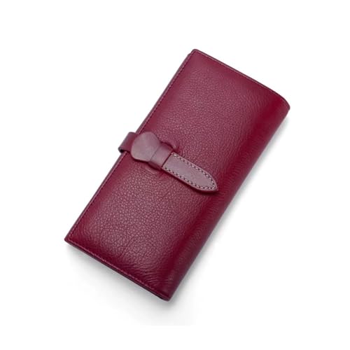 KXQYIKYI Echte Ledergeldklammern Visitenkartenhüllen Lange Geldbörsen Frauen -Kuhläden -Geldbörsen blockierende Brieftaschen Handtaschen (Größe: Blau) von KXQYIKYI