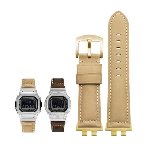 KXQYIKYI Echter Leder Uhrengurt fit für G-Schock geeignet für GMW-B5000 kleine silberne bar Herren-bequemes Uhrenbandzubehör 22mm KXQYIKYI Echter Leder Uhrengurt fit für G-Schock geeignet für GMW-B5000 kleine silberne bar Herren-bequemes Uhrenbandzubehör 22mm von KXQYIKYI
