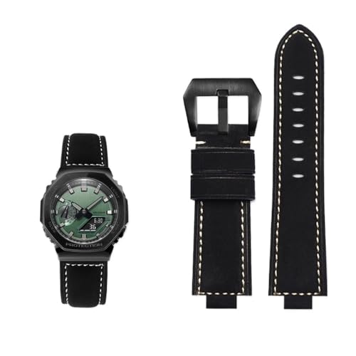 KXQYIKYI Farm Eiche modifizierte Passform für G-Schock GA-2100 GM2100 GM-110 GA110 DW5600 Serie Frosted Cow Hide Leder Watch Gurt Männer von KXQYIKYI