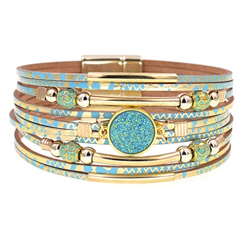 KXQYIKYI Frauen Armbänder Böhmen Böhmen Armband Armband Leder Armbänder Frauen weiblich (Farbe: H8CM) von KXQYIKYI