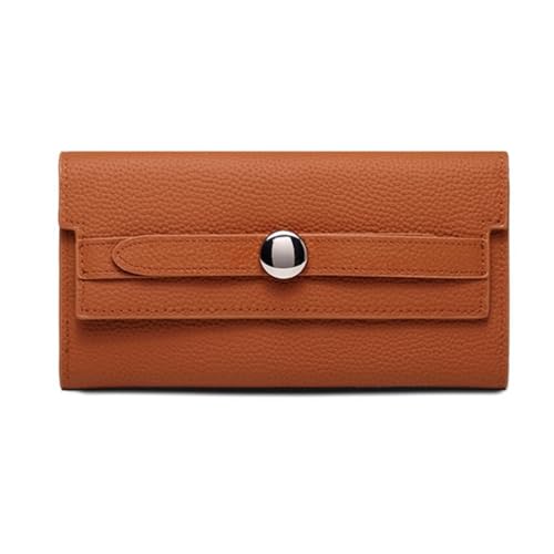 KXQYIKYI Frauen Brieftaschen Cowide Langes Geld Clips Visitenkartenhüllen echte Lederverständer Handtaschen (Größe: braun) von KXQYIKYI