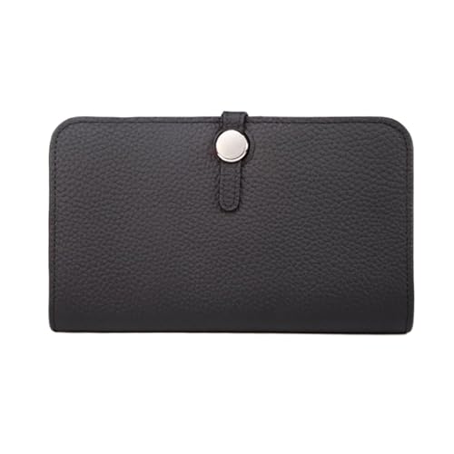 KXQYIKYI Frauen Brieftaschen Geldbörsen Visitenkarte Koffer blockieren Brieftaschen Echte Lederhandtaschen Abendtaschen Geldklammern (Größe: Schwarz) von KXQYIKYI