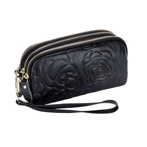 KXQYIKYI Frauen Geldbörsen Brieftaschen Handtaschen echte Lederabendsäcke Münzbeutel Beutel Visitenkartenhüllen Geldclips (Größe: lila) von KXQYIKYI