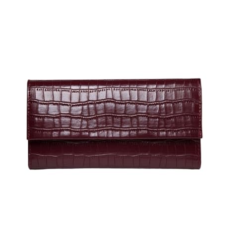 KXQYIKYI Frauenbrieftaschen Visitenkartenhüllen echte Lederhandtaschen Abendtaschen Geldbörsen Geldclips (Größe: rot) von KXQYIKYI