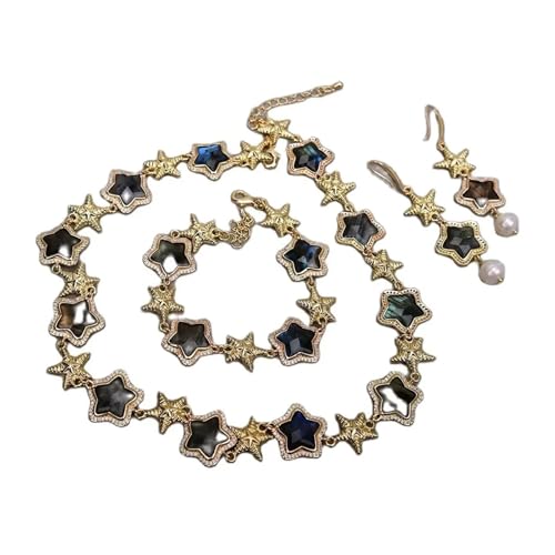 KXQYIKYI Gemstone Set Labradorite Star Form Pave Perlen für Frauen Schmuck Set KXQYIKYI Gemstone Set Labradorite Star Form Pave Perlen für Frauen Schmuck Set von KXQYIKYI