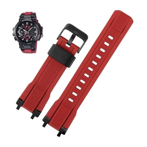 KXQYIKYI Gummi-Uhr-Gurt weiche Passform für MTG-B1000/G1000 Uhrenband modifiziertes Silikon Uhrengürtel wasserdichtes Armband für Männer von KXQYIKYI