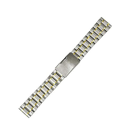 KXQYIKYI Gummi Uhrengurt Edelstahl Uhrengurt 18mm 20 mm 22 mm 24 mm universeller Edelstahl -Uhrengurt Männer und Frauen Ersatz -Uhren Band Solid Metal Watch von KXQYIKYI