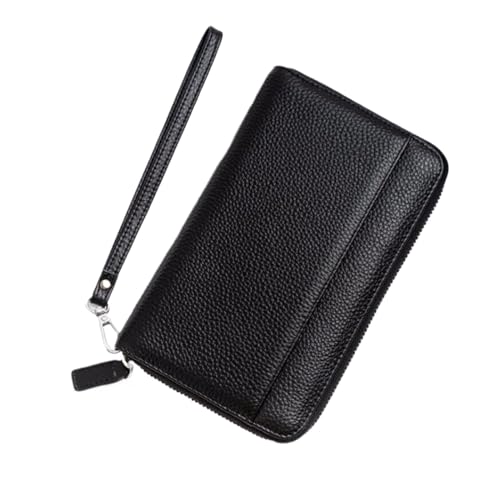 KXQYIKYI Handtaschen Visitenkartenkoffer Frauen Brieftaschen Geldklammern echte Ledermünzbeutel Beutel blockieren Brieftaschen (Größe: Grau) von KXQYIKYI