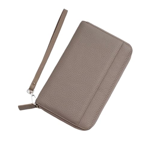 KXQYIKYI Handtaschen Visitenkartenkoffer Frauen Brieftaschen Geldklammern echte Ledermünzbeutel Beutel blockieren Brieftaschen (Größe: Grau) von KXQYIKYI