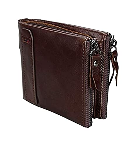 KXQYIKYI Herren Brieftasche Anti-Diebstahl Wildleder Leder Herren Brieftasche Casual Reißverschluss US-Dollar-Clip-Reise für Geschenk von KXQYIKYI